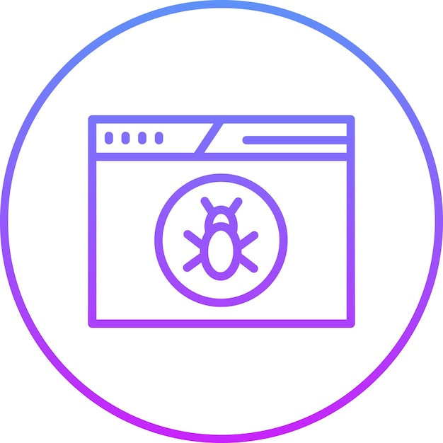 Webseiten-Bug-Vektor-Ikonen-Illustration des Cyber-Sicherheits-Ikonensets