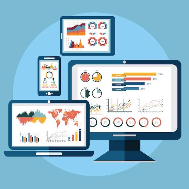 Website-Analyse, Suche nach Informationen und Analyse von Computerdaten unter Verwendung elektronischer Mobilgeräte