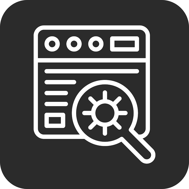 Website-Bug-Vektor-Ikonen-Illustration des Codierungs- und Entwicklungs-Ikonensets