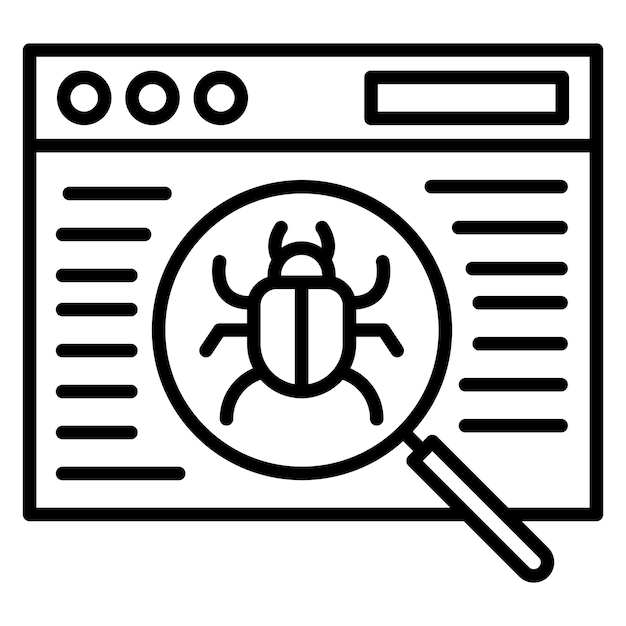 Website-Bug-Vektor-Illustrationsstil