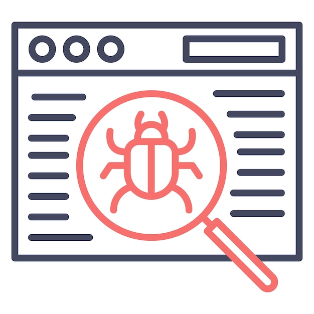 Website-Bug-Vektor-Illustrationsstil