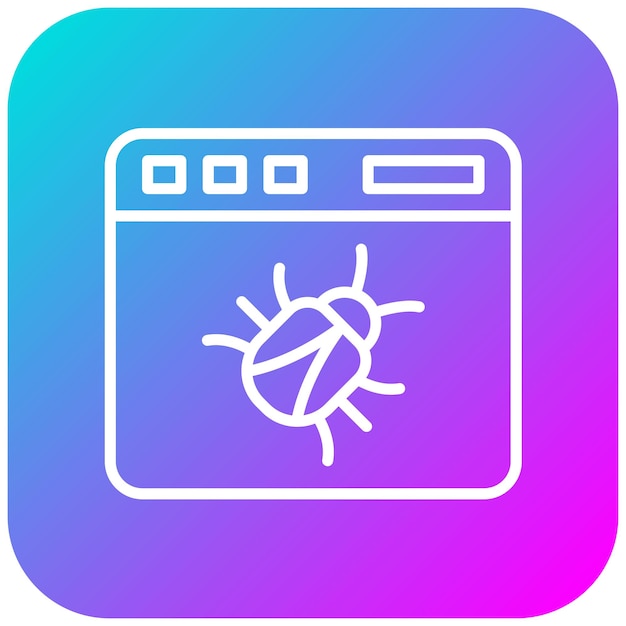 Website-Bug-Vektor-Symbol kann für Computer-Programmierung Iconset verwendet werden