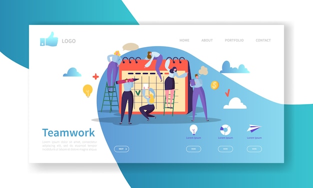 Vektor website-entwicklung landing page template poster