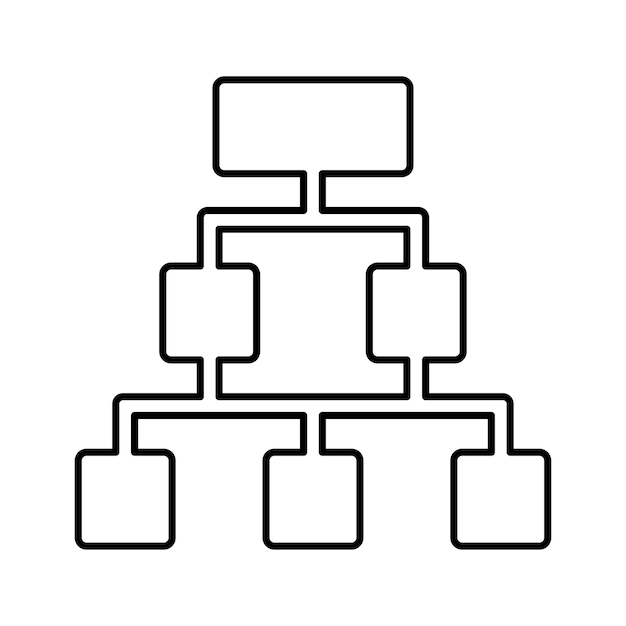 Website-Karten-Symbol Linienumriss-Design