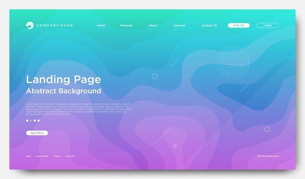 Website-Landungs-Seiten-Hintergrund, moderne abstrakte Art