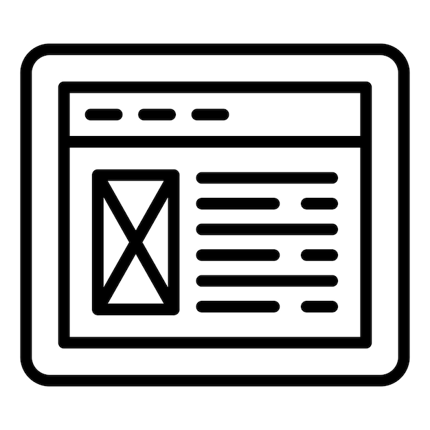 Website-Layout-Symbol-Stil