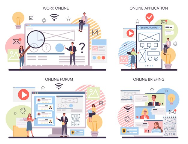 Website-Prototyping-Onlinedienst oder Plattformsatz