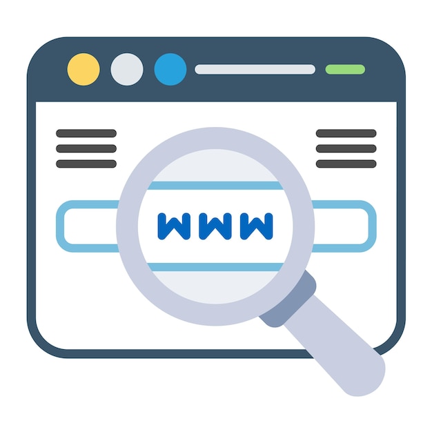 Website-Suche flache Abbildung