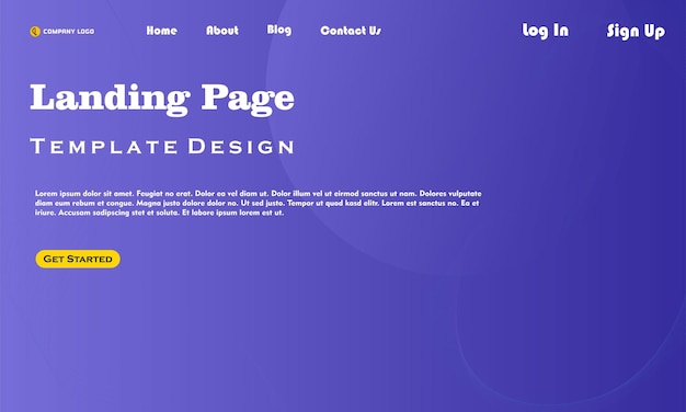 Website-Template-Design. Vektorillustrationskonzept des Webseitendesigns für Websiteentwicklung.