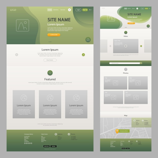 Website-Vorlage Grün
