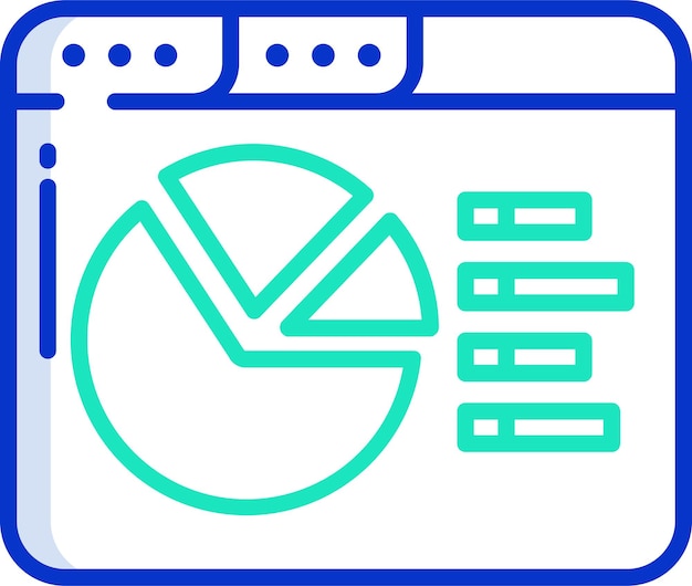 Websolid-Umrissfarbenvektorillustration