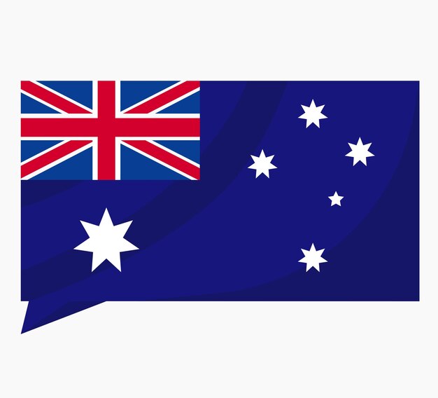 Vektor webtextflagge des australischen landes