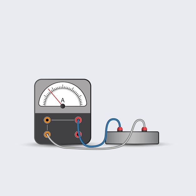 Vektor wechselstrom-amperemeter-bild