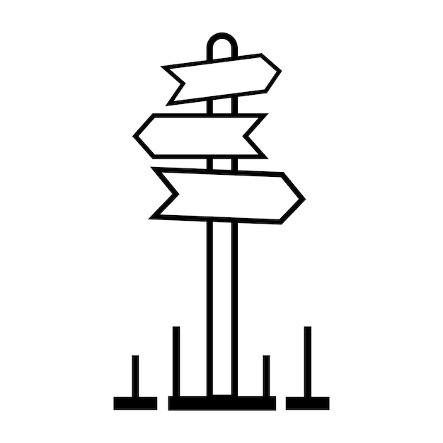 Vektor wegweiser-symbol-logo-vektor-design-vorlage