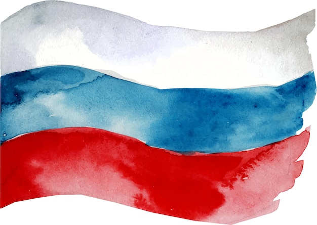 Wehende flagge der russischen föderation