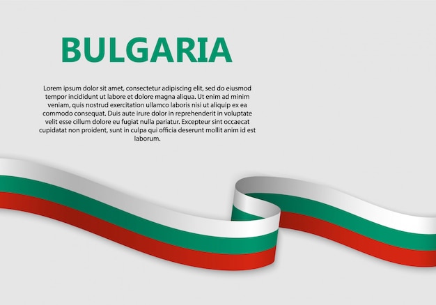 Wehende flagge von bulgarien banner