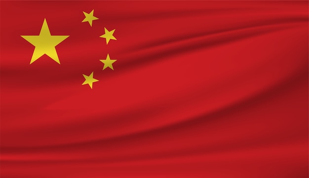 wehende Flagge von China