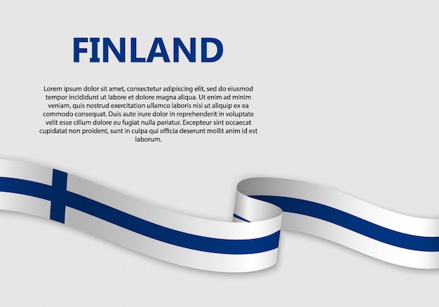 Wehende flagge von finnland banner