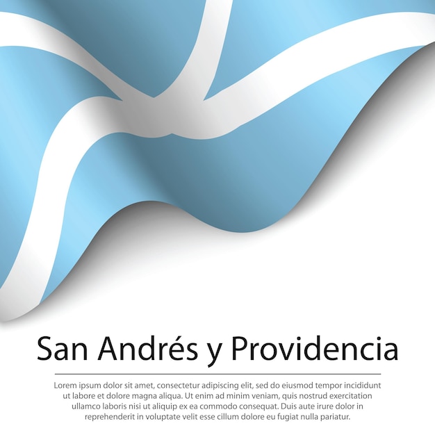 Wehende flagge von san andres y providencia ist eine region kolumbiens