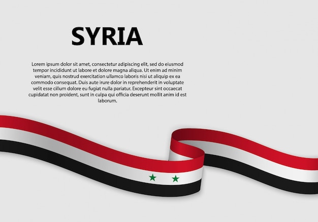 Wehende flagge von syrien banner