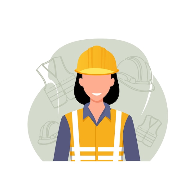 weibliche Arbeitnehmer tragen Sicherheitsuniformen für die Arbeit