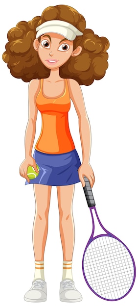 Weibliche tennisspielerin mit schläger