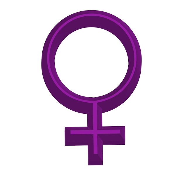 Weibliches Logo-Symbol 3D