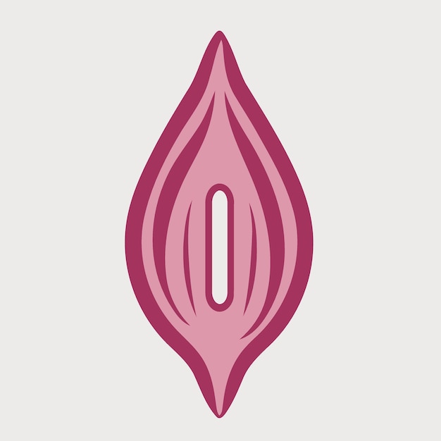 Vektor weibliches vulva-symbol-logo für gynäkologisches gesundheitsthema