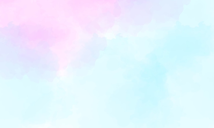 Vektor weicher blauer und rosa aquarellhintergrund