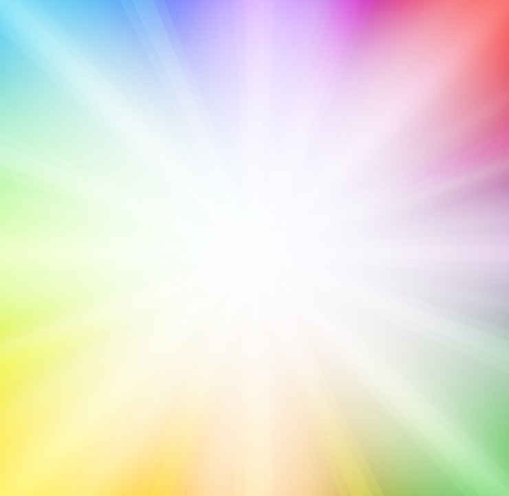 Vektor weicher regenbogenhintergrund mit hellem licht
