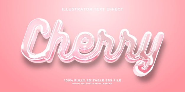 Weicher und glänzender rosa bearbeitbarer 3d-texteffekt