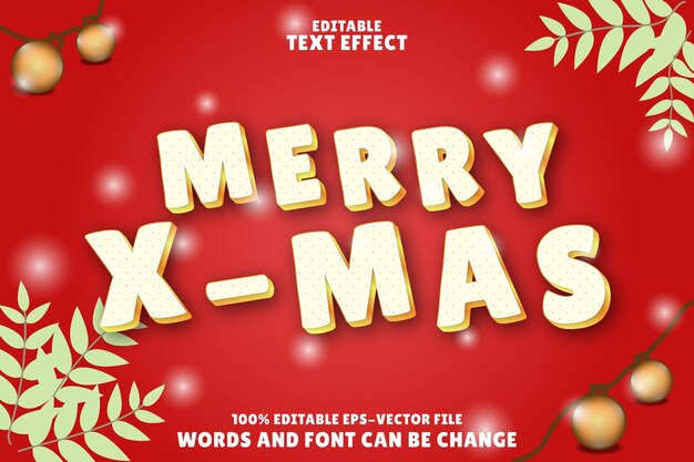 Weihnachten heiraten bearbeitbarer Texteffekt prägen modernen Stil