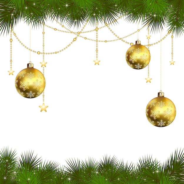 Weihnachten Hintergrund mit Kugeln