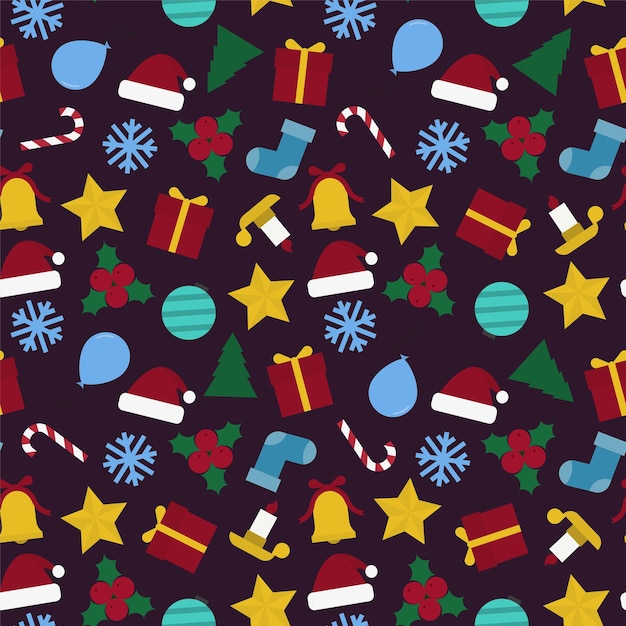 Weihnachten nahtlose bunte Muster Weihnachtsdesign Abstrakter festlicher Hintergrund