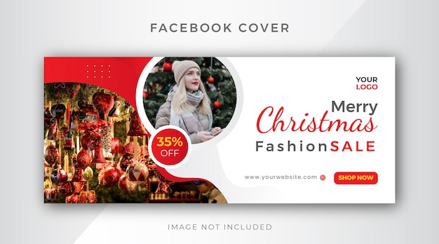 Weihnachten neujahr mode facebook cover time line template design