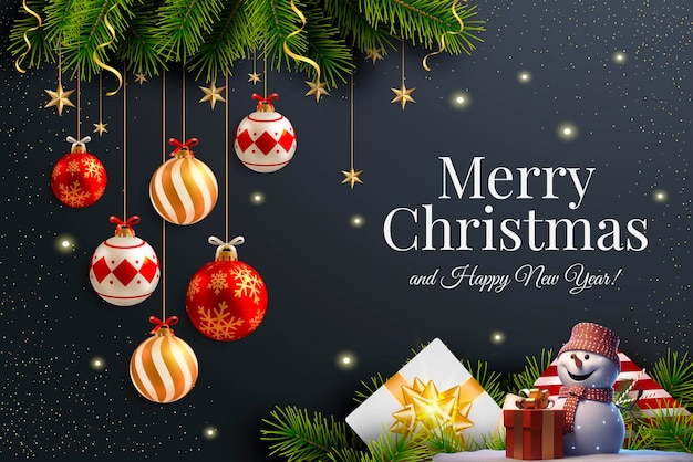 Weihnachten Realistischer Weihnachtshintergrund2