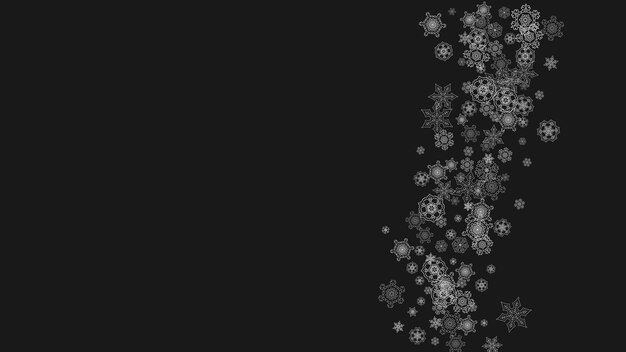 Weihnachten und Neujahr Schneeflocken