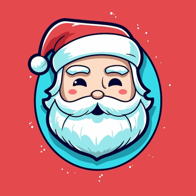 Weihnachten, weihnachtsmann, kawaii, vektor, illustration