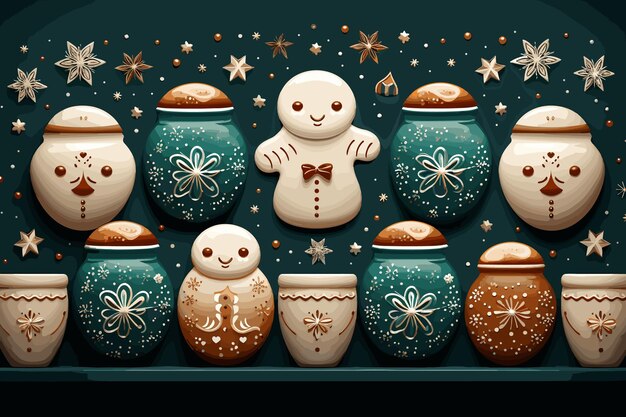 Vektor weihnachts-aquarellmuster für geschenkpapier und andere neujahrs-, weihnachts- und weihnachtsabendthemen