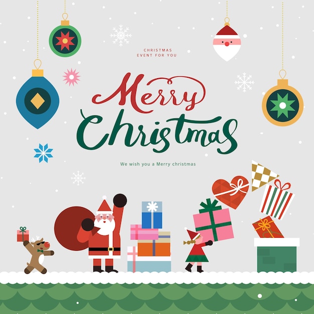 Weihnachts-Einkaufsillustration WebBanner POPUP