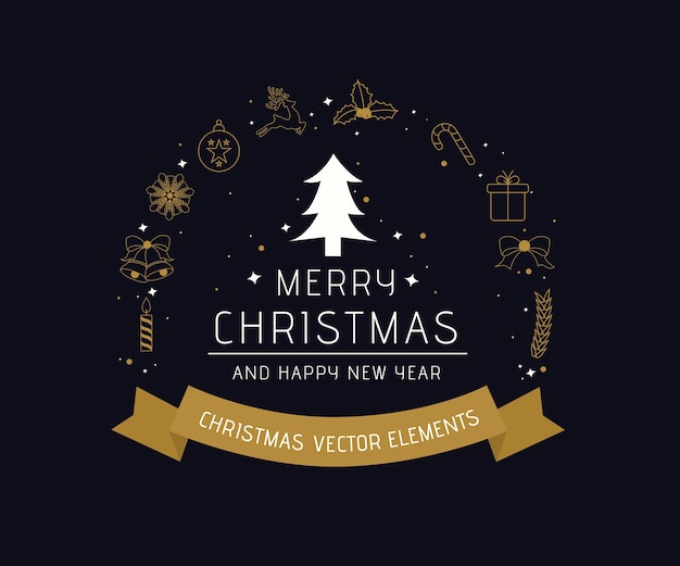 Weihnachts-elemente