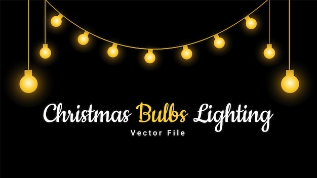 Vektor weihnachts-glühbirnen-lichterset