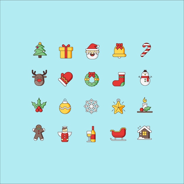 Weihnachts-icon-paket