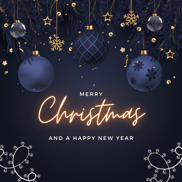 Weihnachts-Instagram-Post-Design-Vorlage