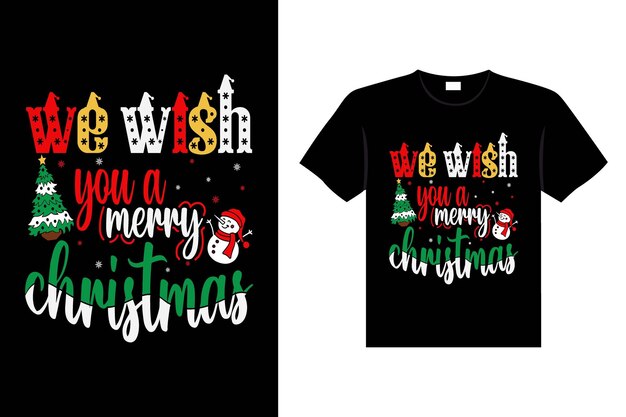 Vektor weihnachts-t-shirt-design mit typografie