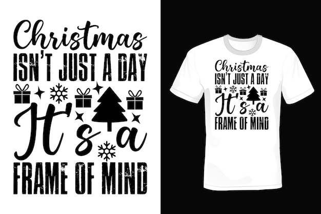 Weihnachts-t-shirt-design, typografie, vintage