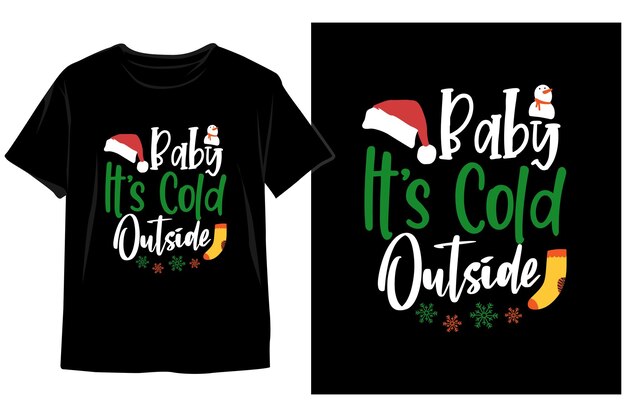 Weihnachts-t-shirt-design. typografie weihnachts-t-shirt-design. weihnachtsvektor