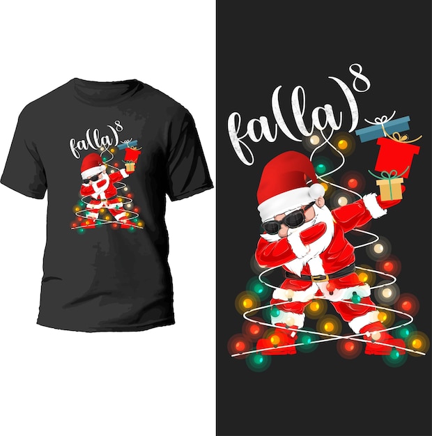 Vektor weihnachts-t-shirt-design.