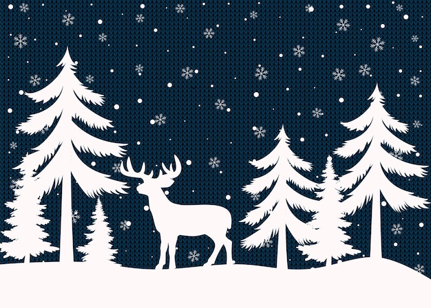 Weihnachts- und Neujahrsmuster gestrickt Plaid Festhintergrund für Design und Druck