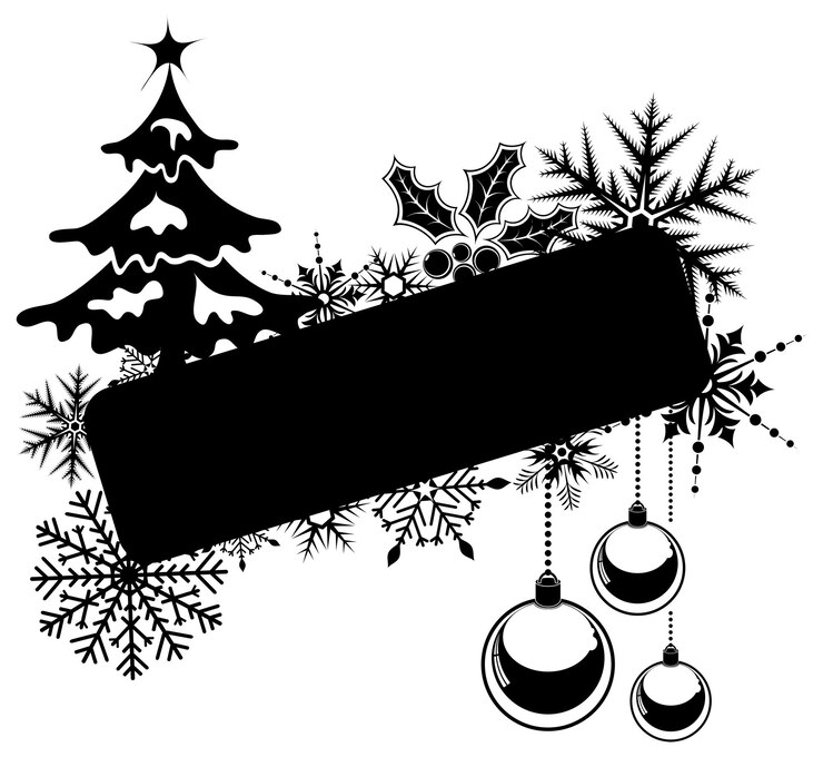 Vektor weihnachts- und neujahrsrahmen
